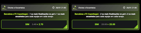 Odds aumentadas diárias na F12