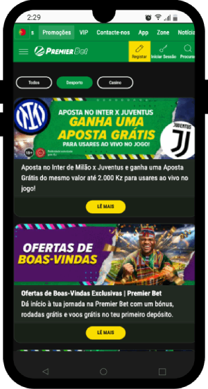Bónus Premier Bet Angola