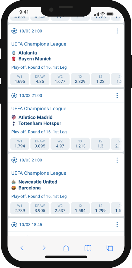 1xBet Champions League betting iOS app download

