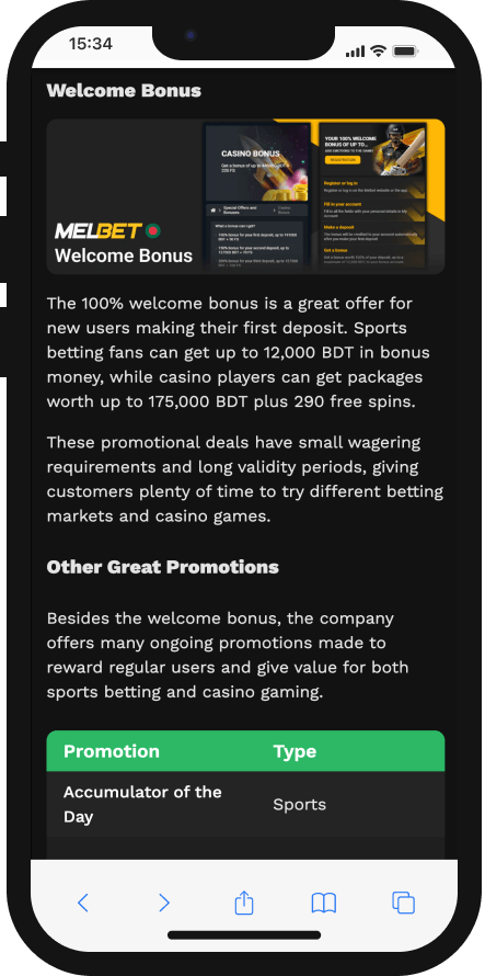 Melbet welcome bonus and promotions