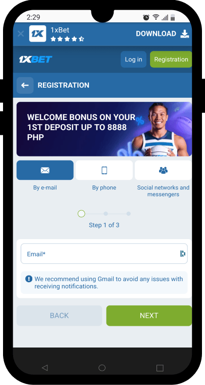 Registration Home page 1xBet Indonesia