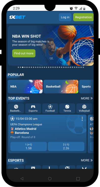 1xbet home page registration link