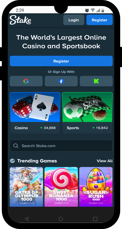 stake home landing page