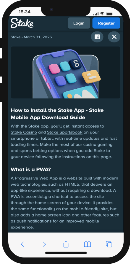 Stake PWA installation download guide