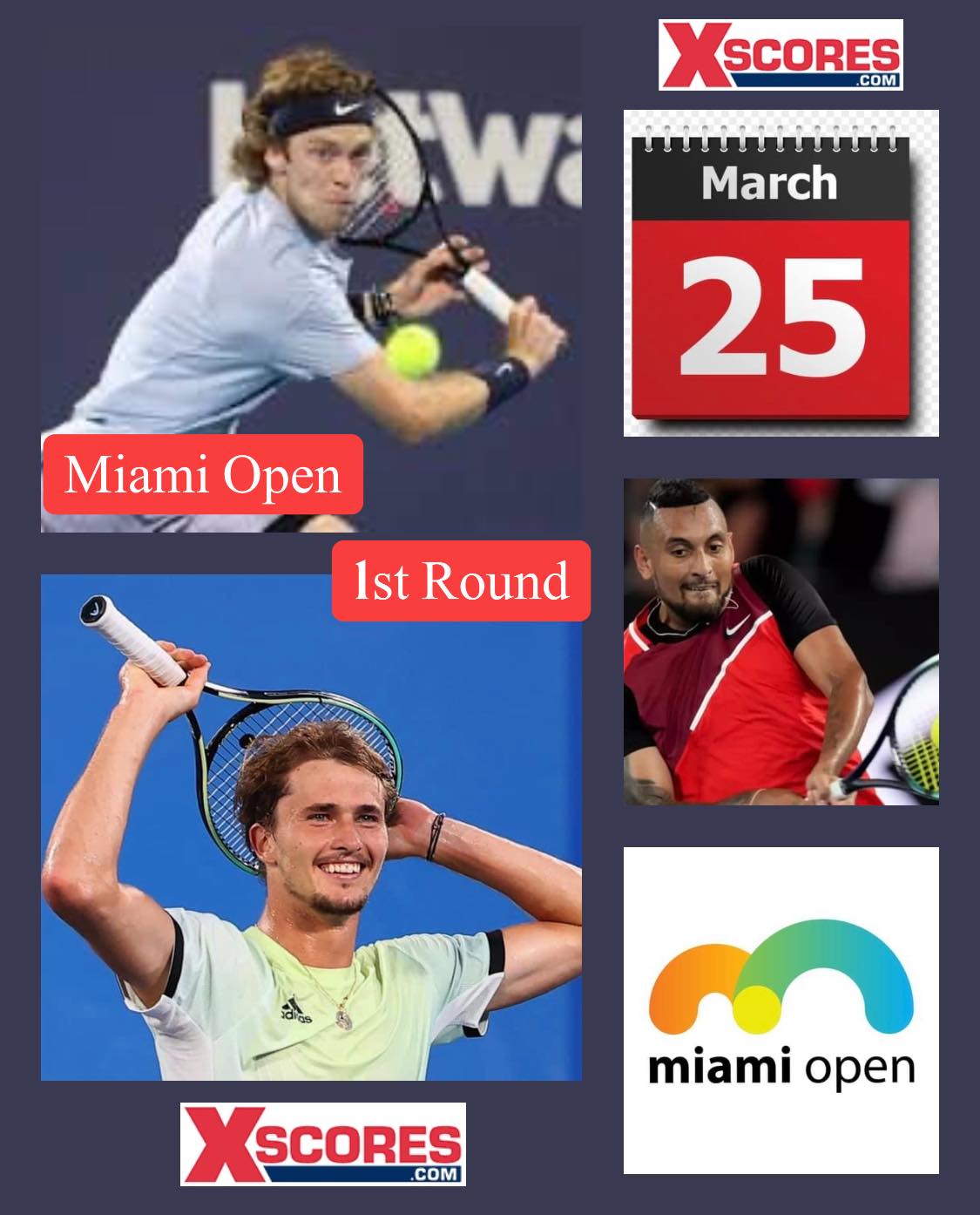 Tennis ATP Tour 1000 Miami Open Fri 25 March 2022
