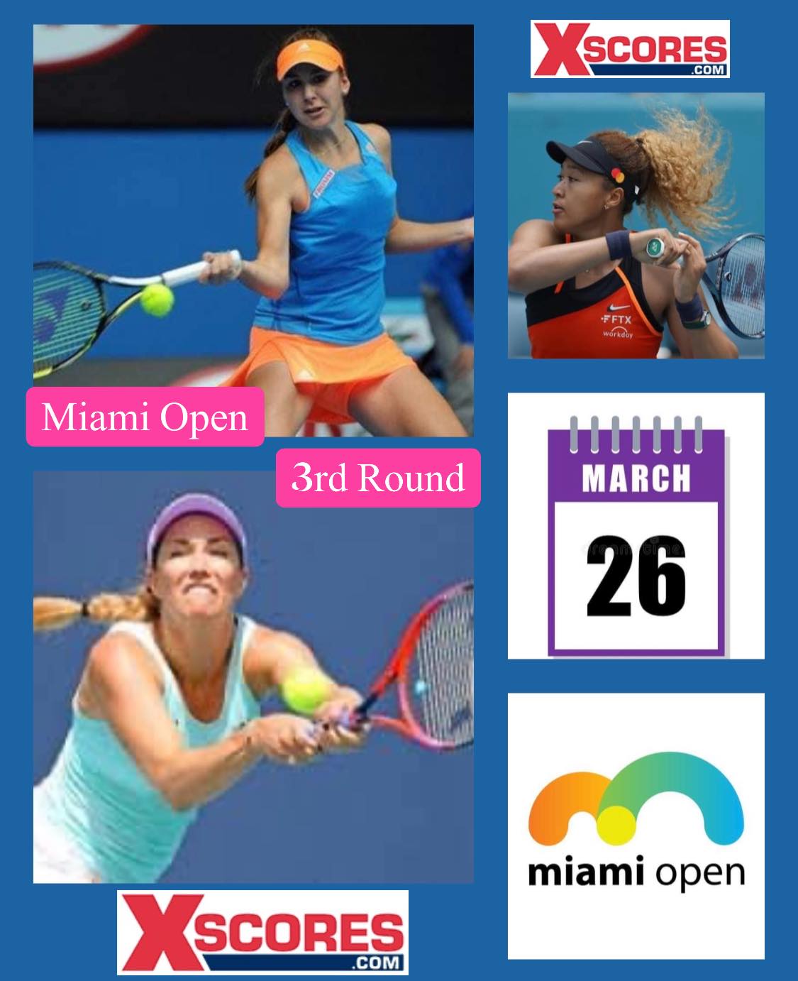 Tennis WTA Tour 1000 Miami Open Sat 26 March 2022