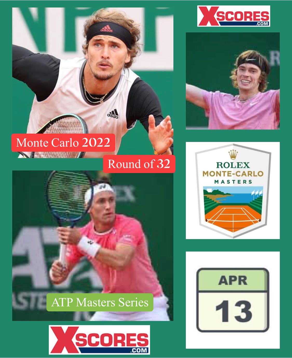 Tennis ATP Tour 1000 Wed 13 April 2022