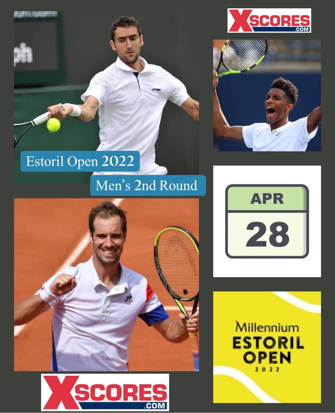 🎾🎾Tennis- ATP Tour 250 – Surface Outdoor Clay – Millennium Estoril Open, Estoril, Portugal.🎾🎾