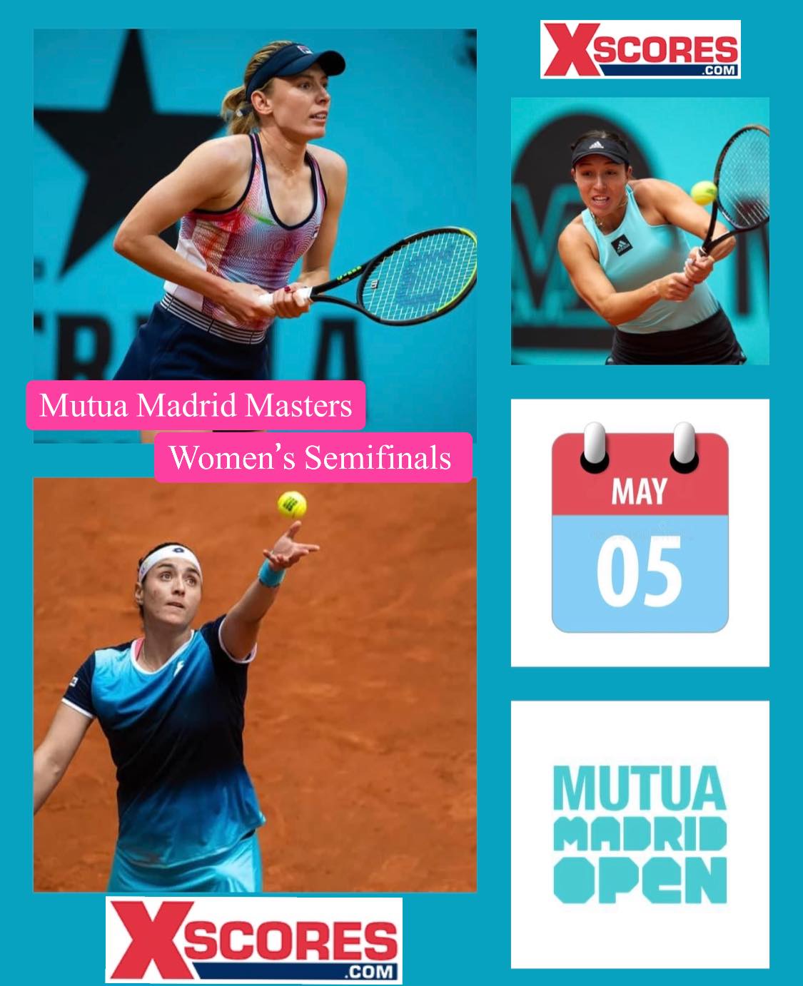 dramatic Fictitious Peregrination 🎾🎾Tennis- WTA Tour 1000 – Surface: Outdoor Clay – Mutua Madrid Open,  MADRID, SPAIN🎾🎾 – Thursday, 05th May 2022. 🎾WOMENS SINGLES – SEMIFINALS  - Xscores News