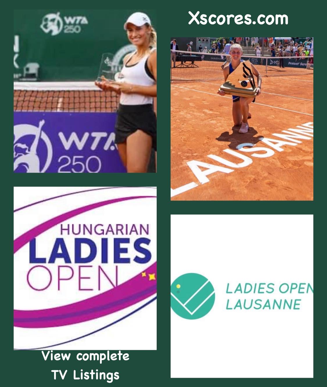 Follow next weeks Tennis fixtures, latest results & live scores from WTA 250 LAUSANNE OPEN 2022 and WTA BUDAPEST OPEN 2022. TV Listings from 11th until 17th July 2022. - Xscores News