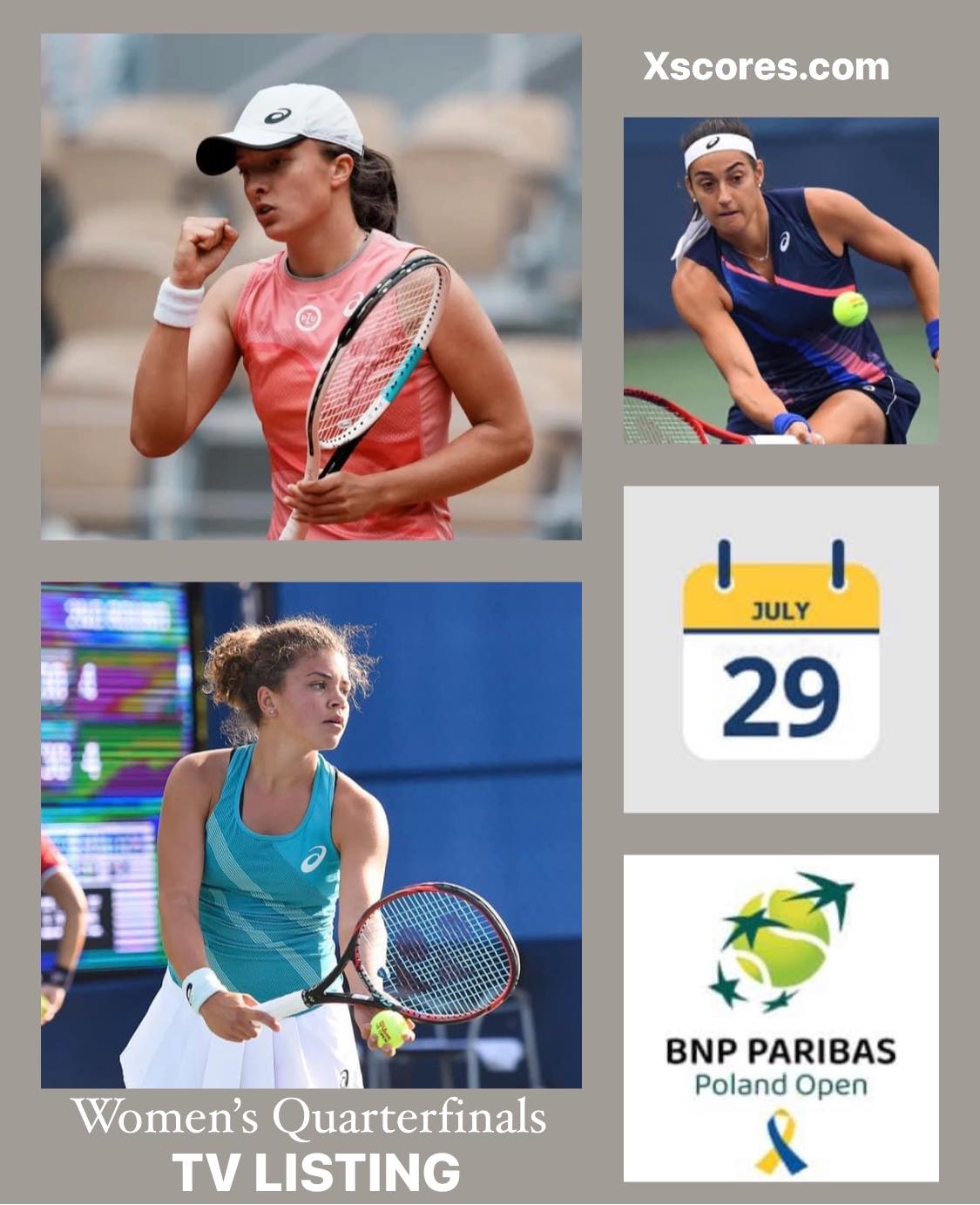 Tennis- WTA 250 - Surface Clay -BNP Paribas Poland Open, WARSAW, (July 25th - July 30th - Friday, 29th 2022. WOMENS SINGLES - QUARTERFINALS - News