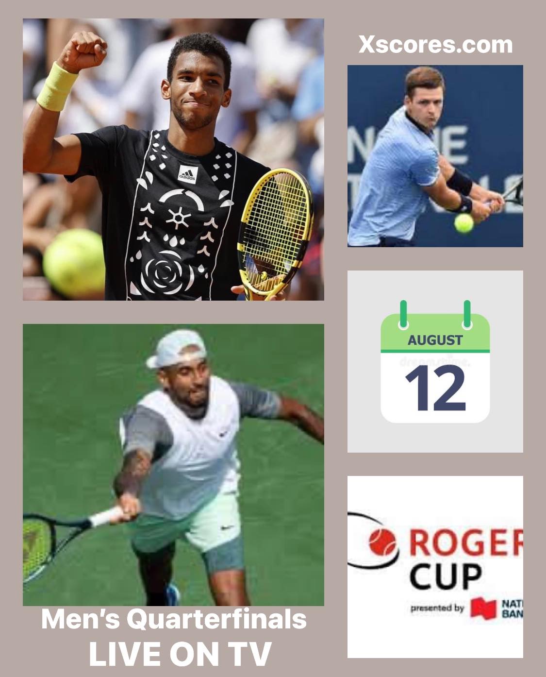 Tennis- ATP 1000 – Surface Hard – National Bank Open, Presented by Rogers, Montreal, Canada (August 07th