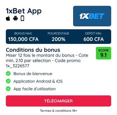 app 1xbet mobile sur android et ios