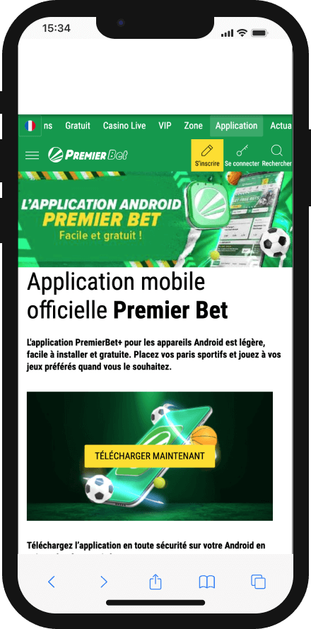 premier bet application mobile officielle