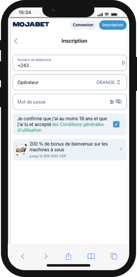 créer un compte gratuit sur mojabet