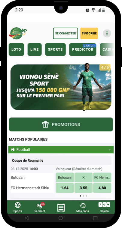 page accueil lonaguibet application