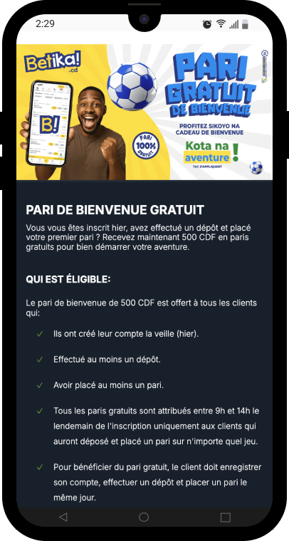 bonus de bienvenue betika conditions