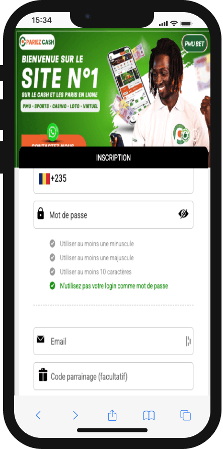 ouvrir un compte sur pariezcash