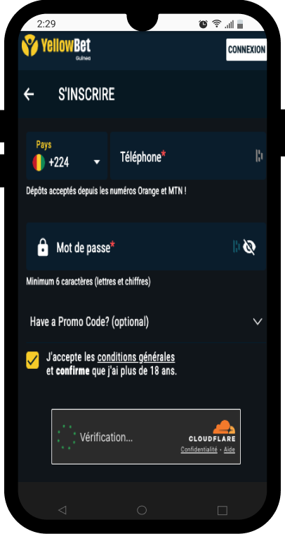 ouvrir un compte sur yellow bet gratuit