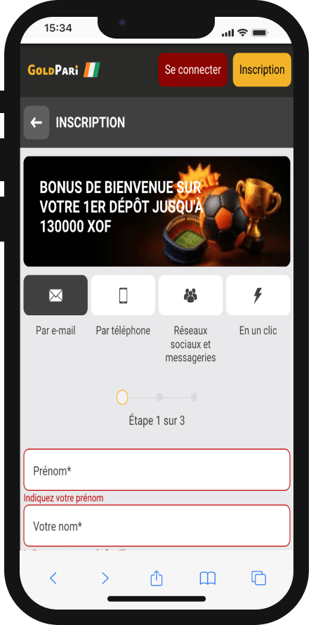 ouvrir un compte sur goldpari