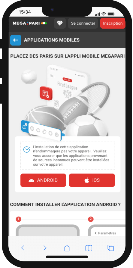 megapari telecharger app paris sportifs