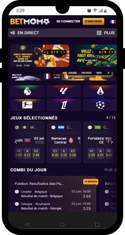 créer un compte sur betmomo
