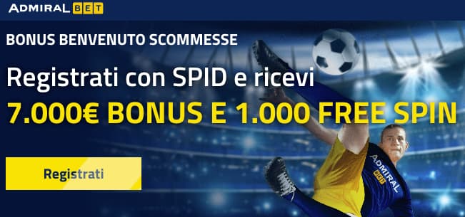 bonus senza deposito admiralbet