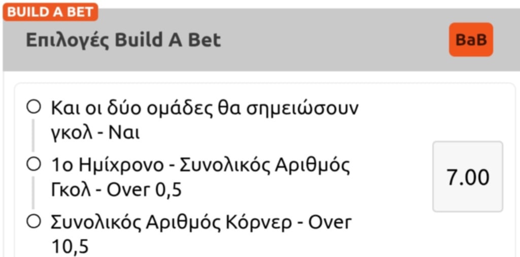 AEK Olympiakos Build A Bet