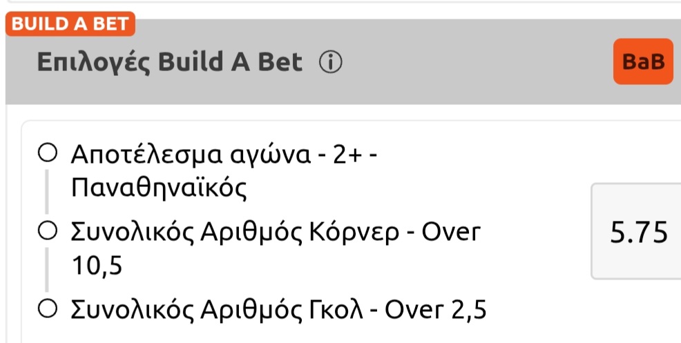 Panathinaikos OFI Build A Bet Vistabet